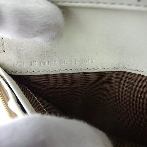 Celine long wallet Macadam Beige White Canvas x Leather Authentic USED - Picture 9 of 10